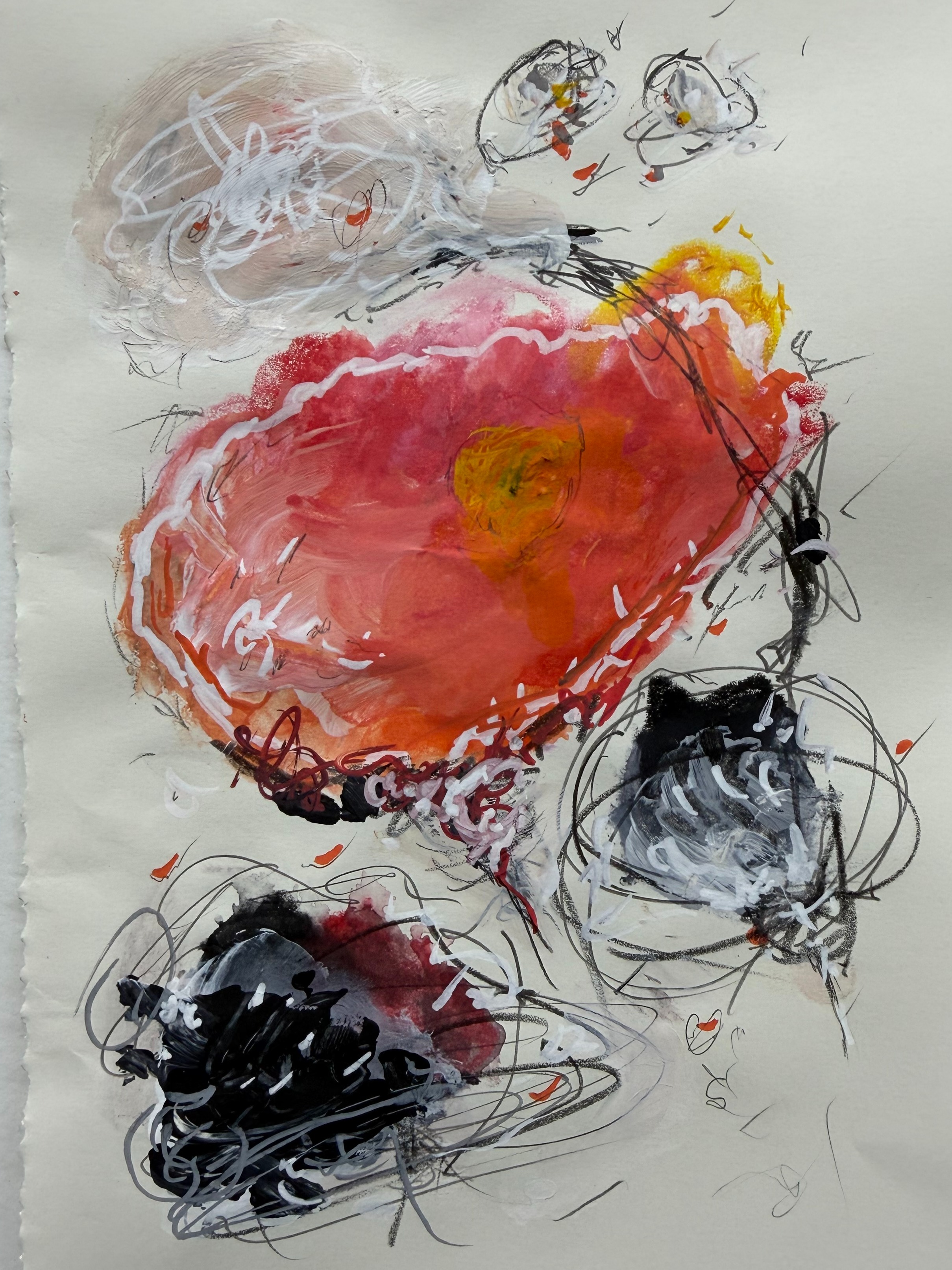 Traits tirés avec les doigts